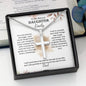 Personalized Cross Necklace for Daughter – Gift from Dad with Engraved Message