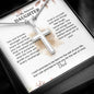 Personalized Cross Necklace for Daughter – Gift from Dad with Engraved Message