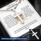 Personalized Cross Necklace for Daughter – Gift from Dad with Engraved Message