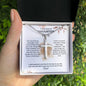 Personalized Cross Necklace for Daughter – Gift from Dad with Engraved Message