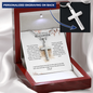Personalized Cross Necklace for Daughter – Gift from Dad with Engraved Message