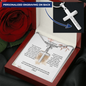 Personalized Cross Necklace for Daughter – Gift from Dad with Engraved Message