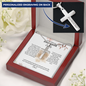 Personalized Cross Necklace for Daughter – Gift from Dad with Engraved Message