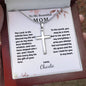 Personalized Cross Necklace - Gift for Mom from Her Child