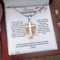 Personalized Cross Necklace for Daughter – Gift from Dad with Engraved Message