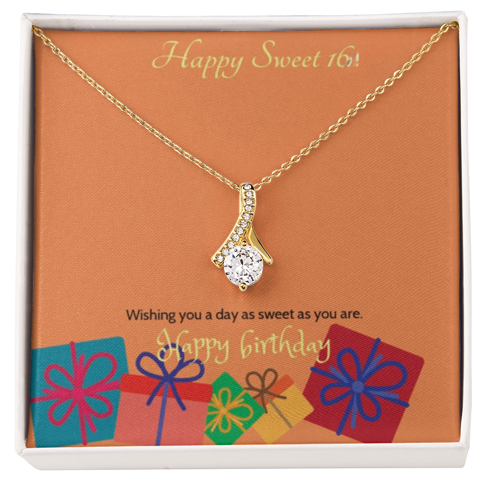 Sweet Blossom Necklace – Sweet 16 Birthday Gift Necklace gold silver | Sweet 16 gifts for daughter, granddaughter, friend | Sweet Blossom Necklace