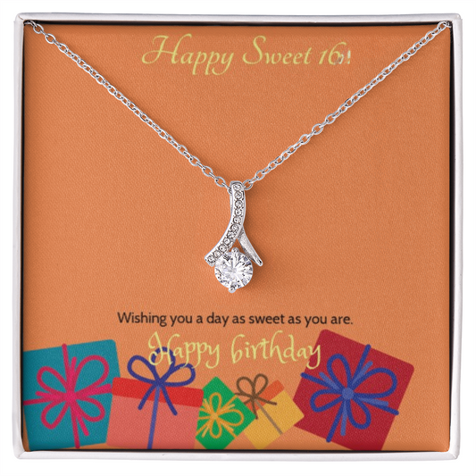 Sweet Blossom Necklace – Sweet 16 Birthday Gift Necklace gold silver | Sweet 16 gifts for daughter, granddaughter, friend | Sweet Blossom Necklace