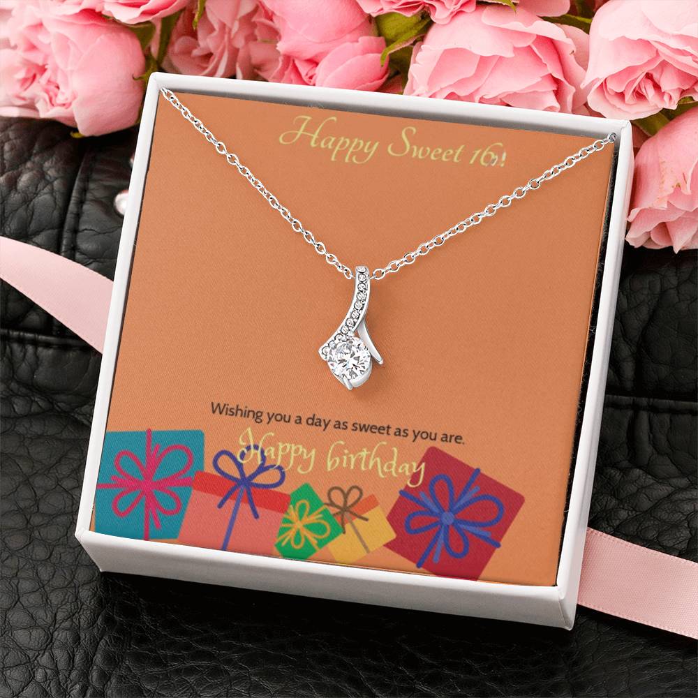 Sweet Blossom Necklace – Sweet 16 Birthday Gift Necklace gold silver | Sweet 16 gifts for daughter, granddaughter, friend | Sweet Blossom Necklace