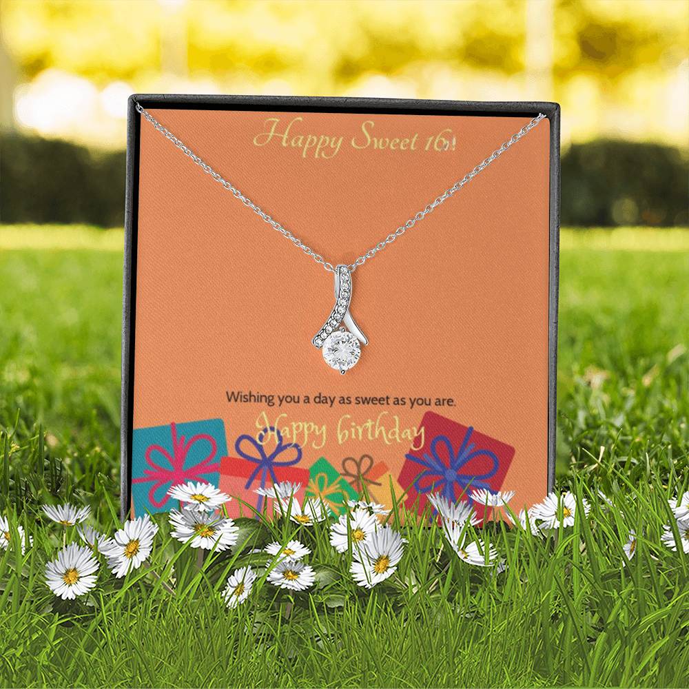 Sweet Blossom Necklace – Sweet 16 Birthday Gift Necklace gold silver | Sweet 16 gifts for daughter, granddaughter, friend | Sweet Blossom Necklace
