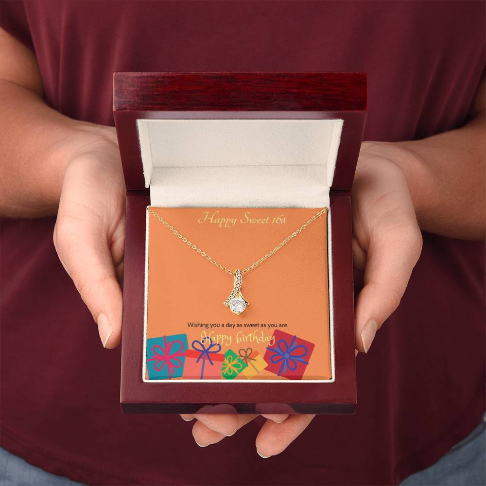 Sweet Blossom Necklace – Sweet 16 Birthday Gift Necklace gold silver | Sweet 16 gifts for daughter, granddaughter, friend | Sweet Blossom Necklace