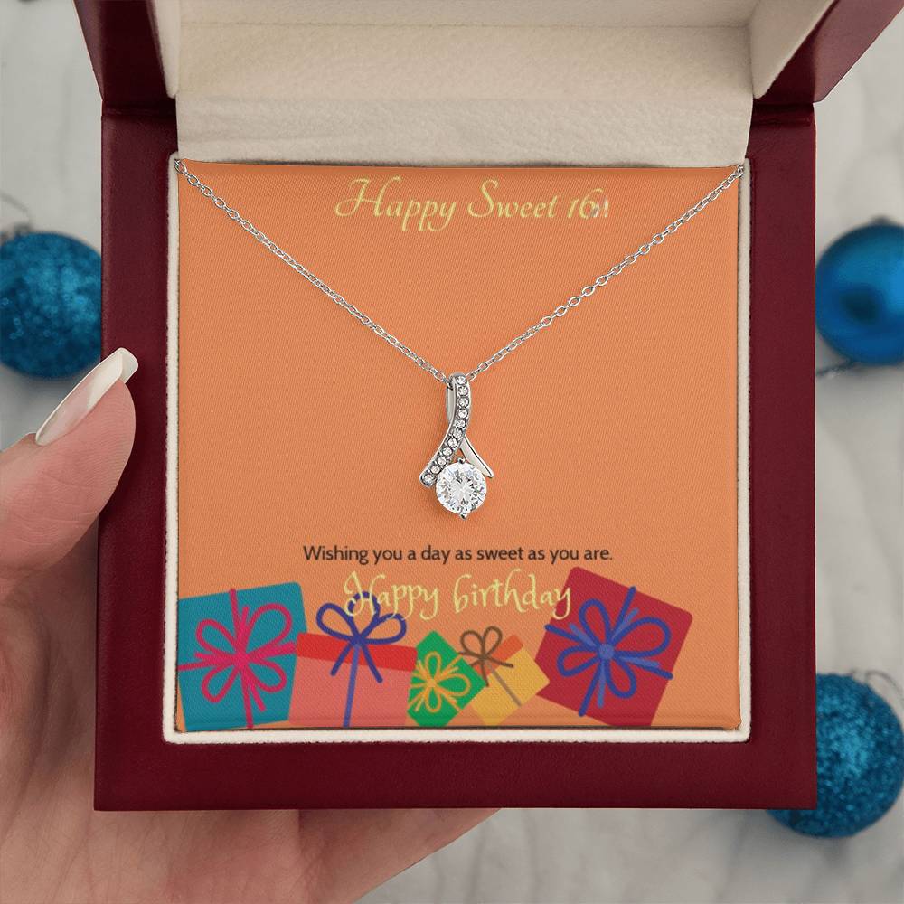 Sweet Blossom Necklace – Sweet 16 Birthday Gift Necklace gold silver | Sweet 16 gifts for daughter, granddaughter, friend | Sweet Blossom Necklace