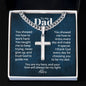 Cuban Link Chain with Engraved Cross - Gift For Dad