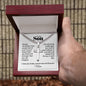 Cuban Chain with Engraved Cross - Gift for Son