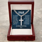 Cuban Link Chain with Engraved Cross - Gift For Dad
