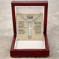 Cuban Chain with Engraved Cross - Personalized Gift for Son
