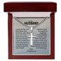 Cuban Chain with Engraved Cross - Christian Gift for Husband