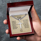Cuban Chain with Engraved Cross - Personalized Gift for Son