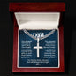 Cuban Link Chain with Engraved Cross - Gift For Dad