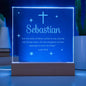 Personalized Engraved Baptism Acrylic Plaque gift with Verse Luke 18:16