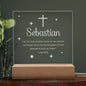 Personalized Engraved Baptism Acrylic Plaque gift with Verse Luke 18:16