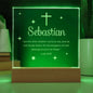 Personalized Engraved Baptism Acrylic Plaque gift with Verse Luke 18:16