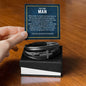 Men's Cross Leather Bracelet - Gift for Husband