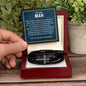 Men's Cross Leather Bracelet - Gift for Husband
