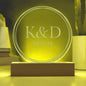 Personalized Engraved Acrylic Wedding Monogram with date, Custom Engagement gift , Original Wedding gift and night light