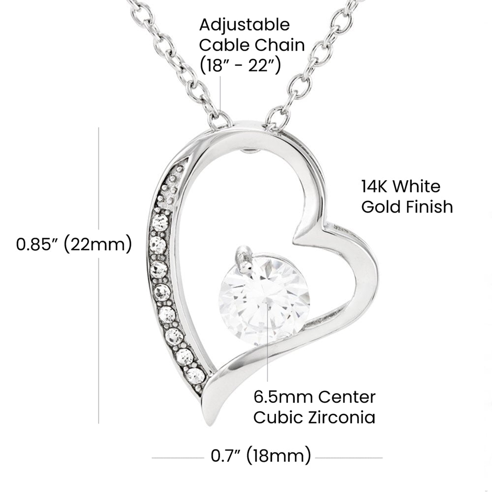 Personalized Gift to my Wife Forever Love Necklace 14k Gold Finish