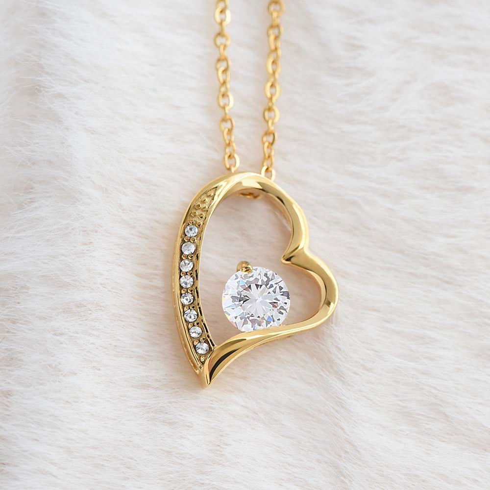 Personalized Gift to my Wife Forever Love Necklace 14k Gold Finish
