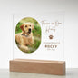Personalized Pet Memorial LED Plaque, Dog Memorial Gift, Custom Memorial Plaque Photo, Pet Loss Gift, Light Up Pet Memorial Night Light