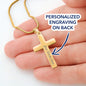 Father to Daughter Christian Gifts – Personalized Cross Necklace