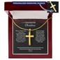 Father to Daughter Christian Gifts – Personalized Cross Necklace