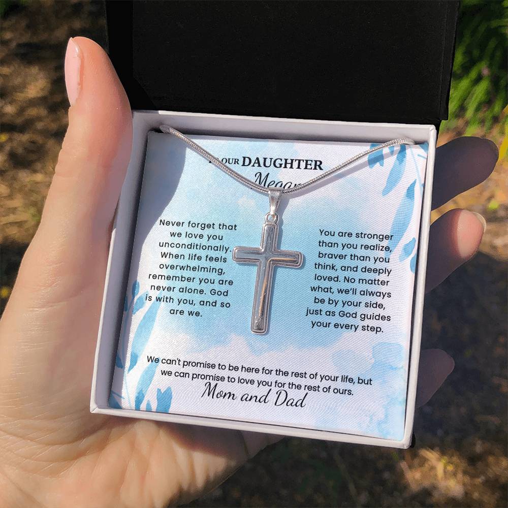 To Our Beloved Daughter Cross Necklace