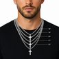 Cuban Chain with Engraved Cross Necklace - A Special Gift from Wife to Husband