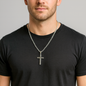 Cuban Chain with Engraved Cross Necklace - A Special Gift from Wife to Husband