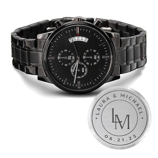 Gift for Husband: Engraved and Personalized Watch with Gift Box