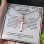 Timeless Bond Cross Necklace with Ball Chain for Daughter