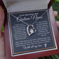 Personalized Gift to my Wife Forever Love Necklace 14k Gold Finish