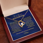 Forever Love Necklace for Daughter | Heart Crystal Gift from Mom or Dad
