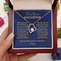 Forever Love Necklace for Daughter | Heart Crystal Gift from Mom or Dad