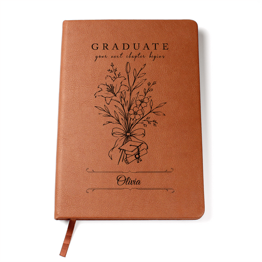 Personalized graduate journal — your next chapter begins | gift for her | The Faith World