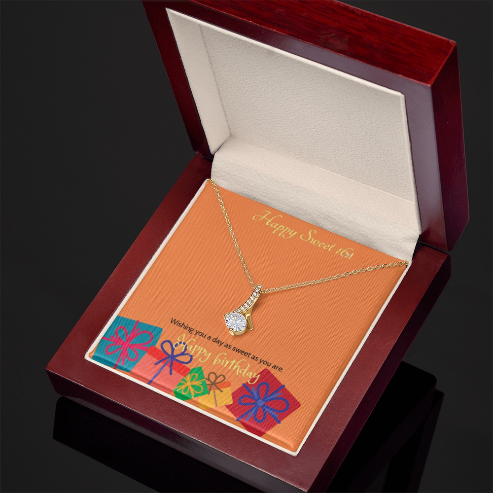 Sweet Blossom Necklace – Sweet 16 Birthday Gift Necklace gold silver | Sweet 16 gifts for daughter, granddaughter, friend | Sweet Blossom Necklace