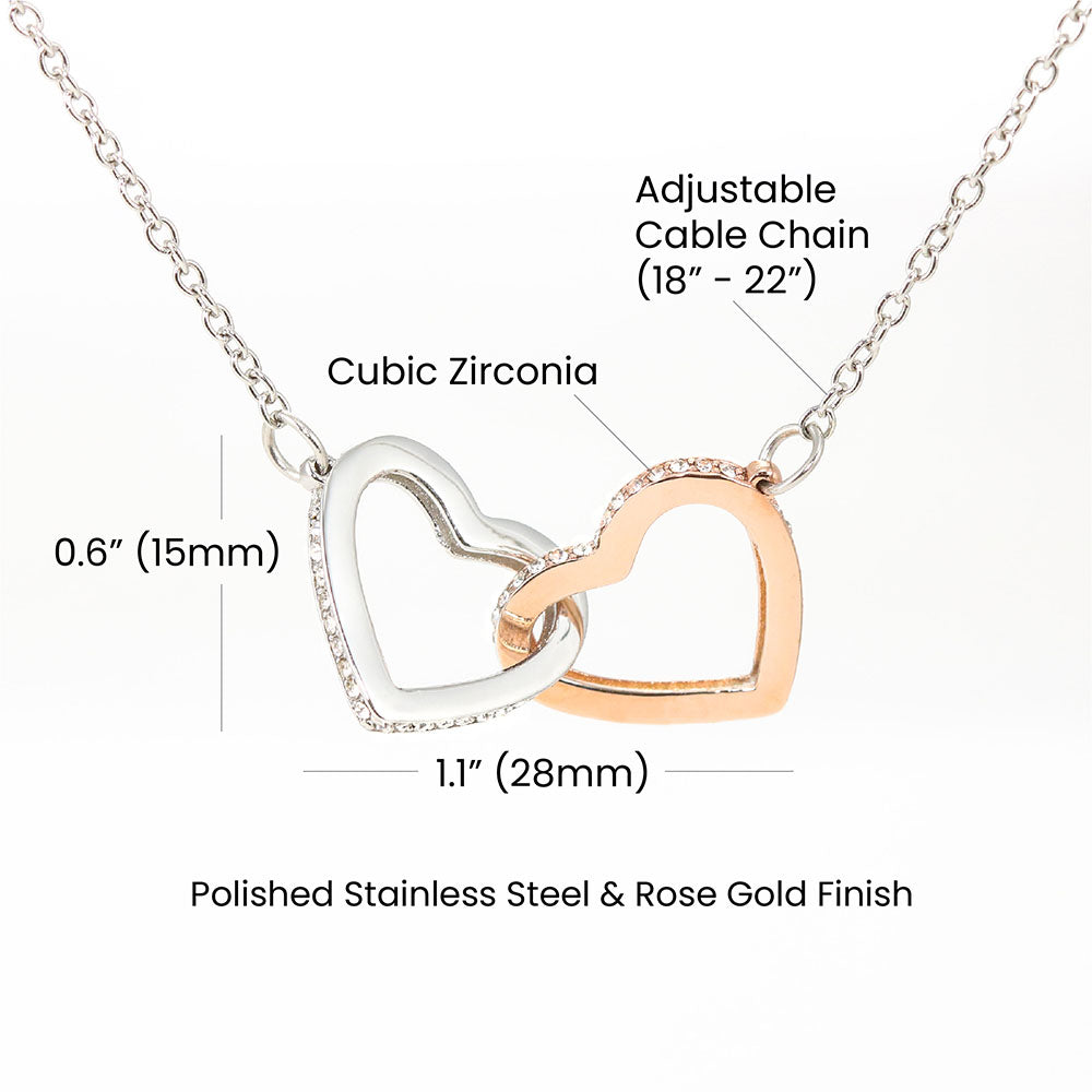 Interlocking Hearts Necklace - Personalized Gift to My Wife