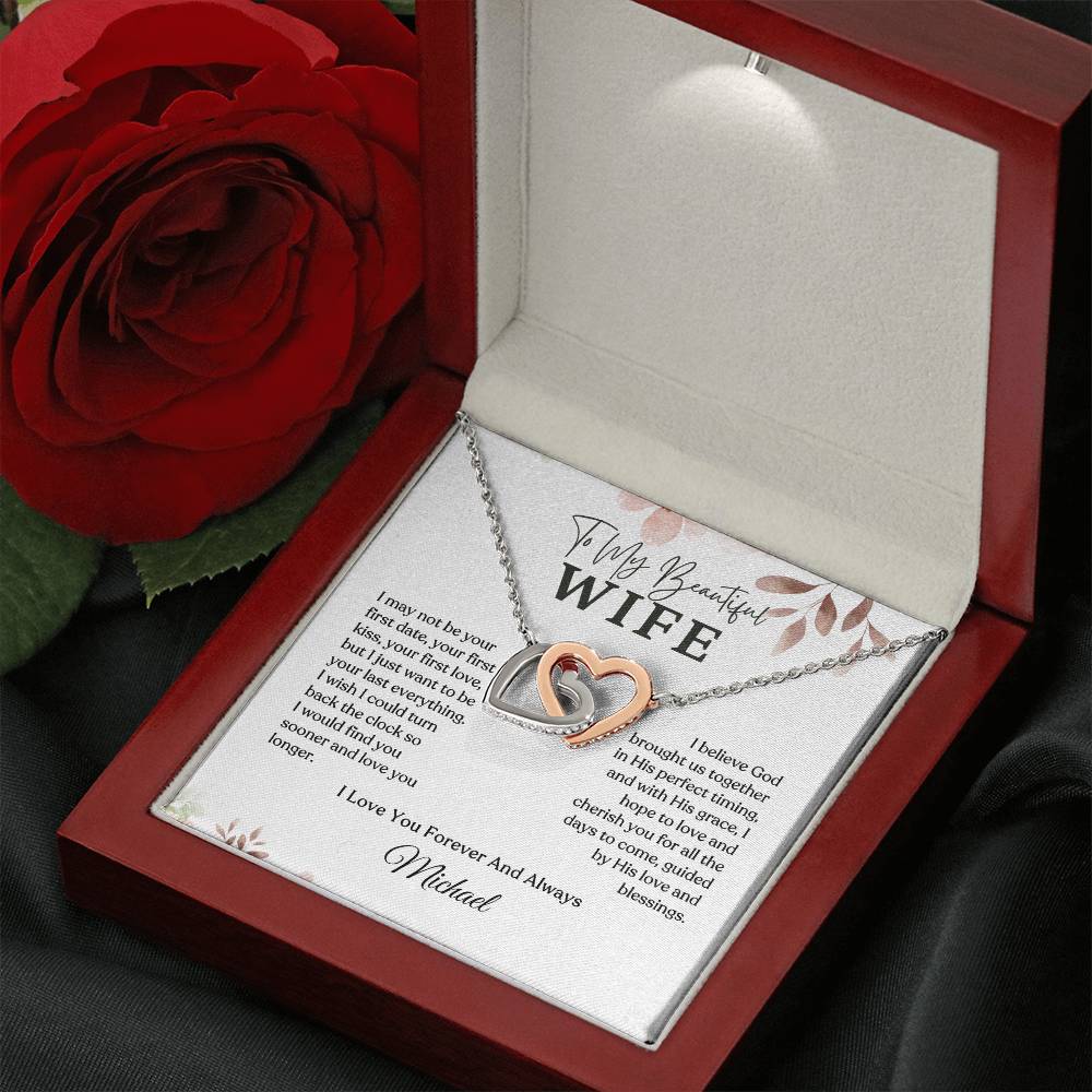 Interlocking Hearts Necklace - Personalized Gift to My Wife