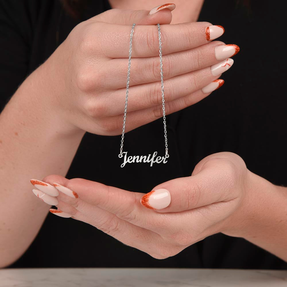 Cursive Name Necklace - Personalized Gift for Wife