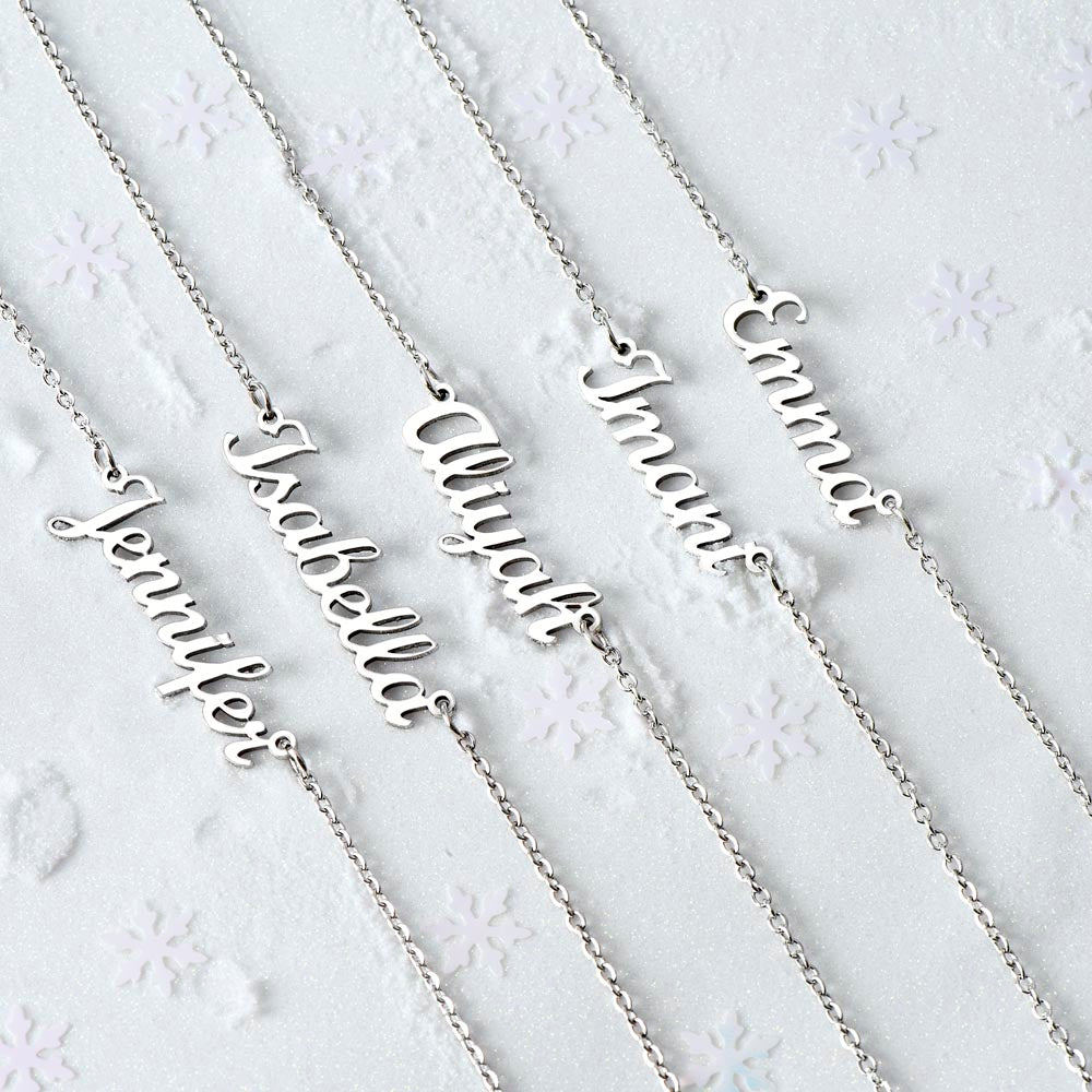 Cursive Name Necklace - Personalized Gift for Wife