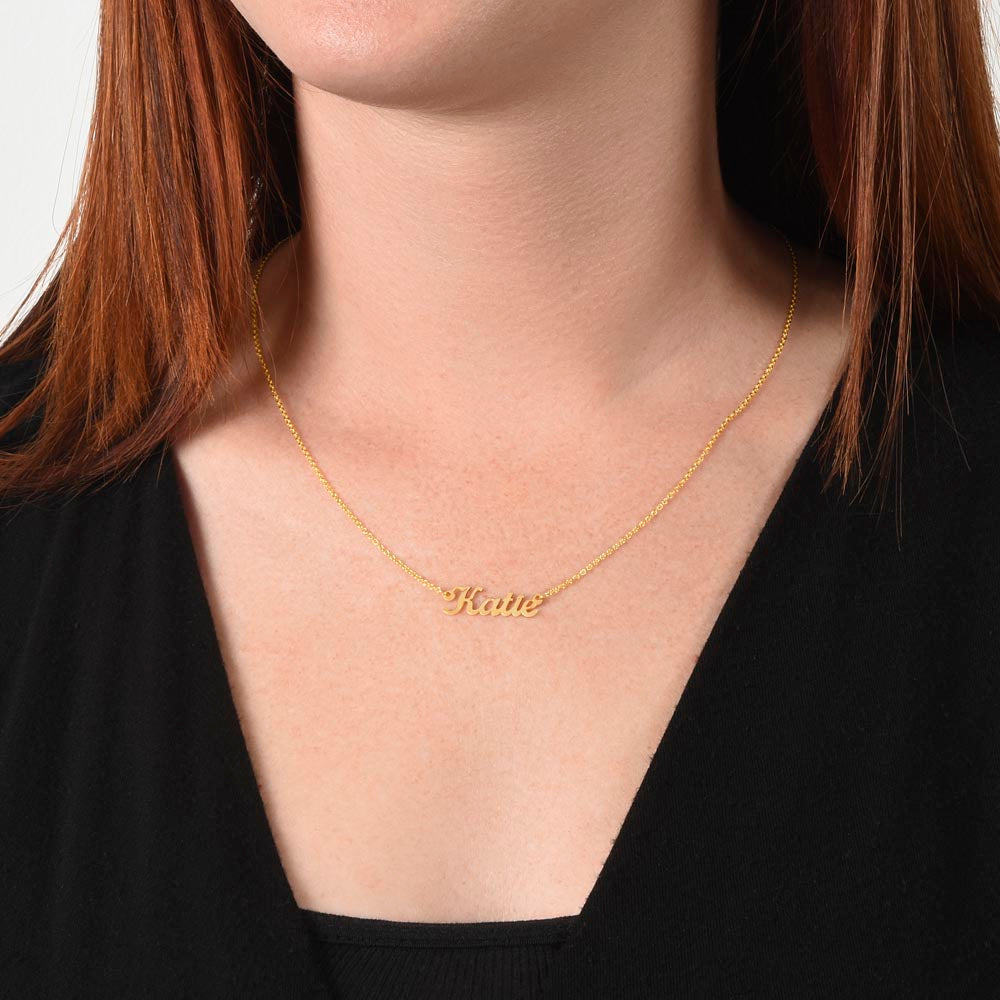 Cursive Name Necklace - Personalized Gift for Wife