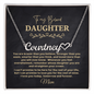 Heart shaped necklace daughter silver Brave Loved — Christian gift from dad | The Faith World