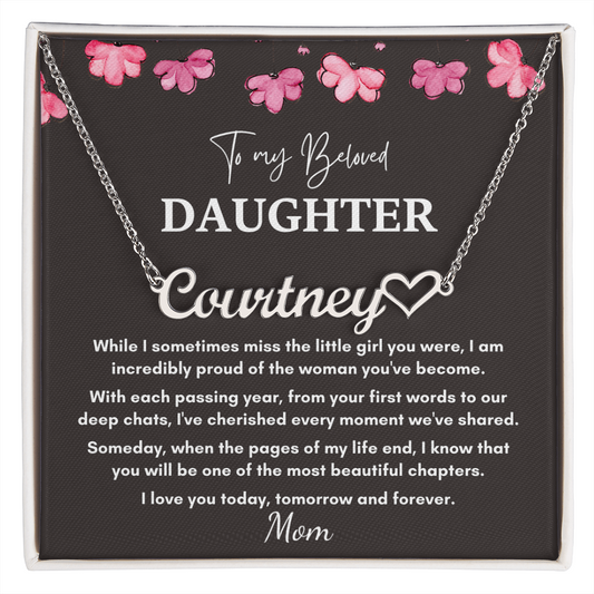 Personalized heart name necklace for daughter — sentimental gift from mom or dad | The Faith World